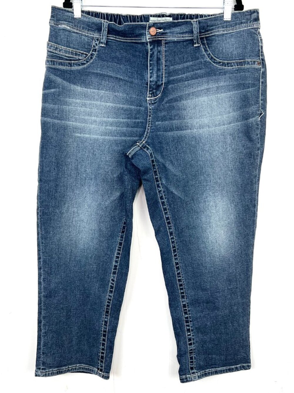 NWOT American Rag Cropped Jeans Elastic Waist Stretch Plus Size 3X